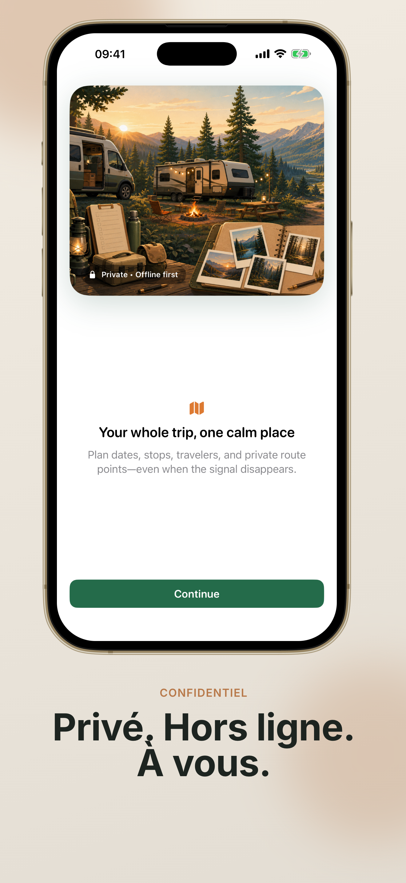 TrailNest archive screen