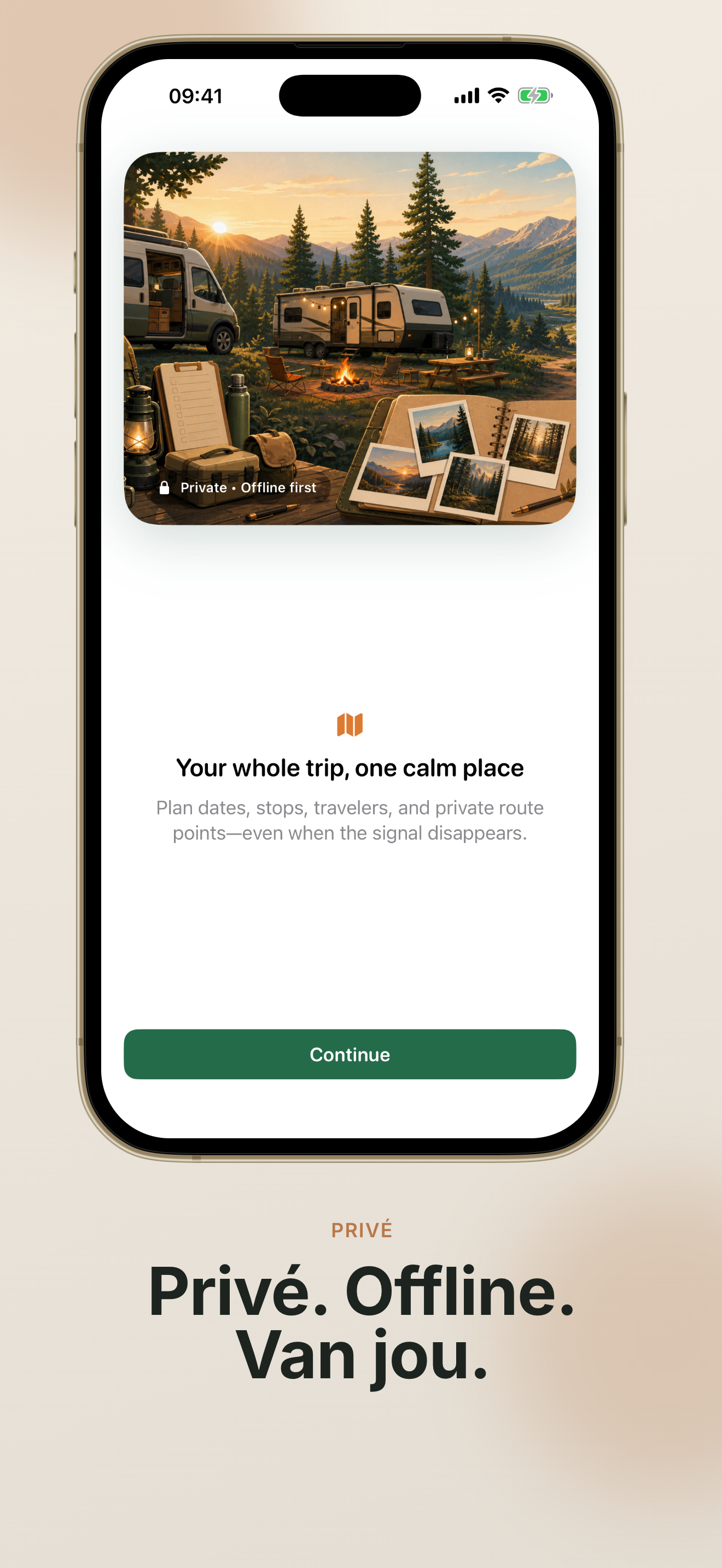 TrailNest archive screen